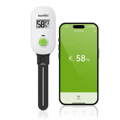 RainPoint® HCS026FRF - Kültéri talajnedvesség érzékelő - 60m hatótáv, automata locsoló szelep irányítás, kijelző