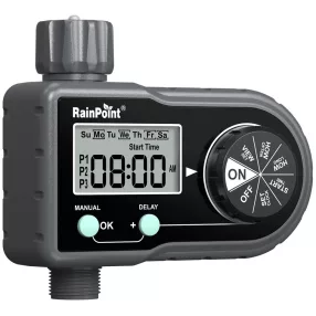   RainPoint® ITV101P - kerti csapra szerelhető öntöző szelep - 1 hetes beállítási időzítés, 2x AAA elemes működés
