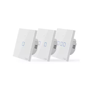   Sonoff® T0 - Wifis, okos fali villany érintőkapcsoló: 1, 2 vagy 3-as kapcsolóval - Amazon Echo, Google Home és IFTTT integrálhatóság