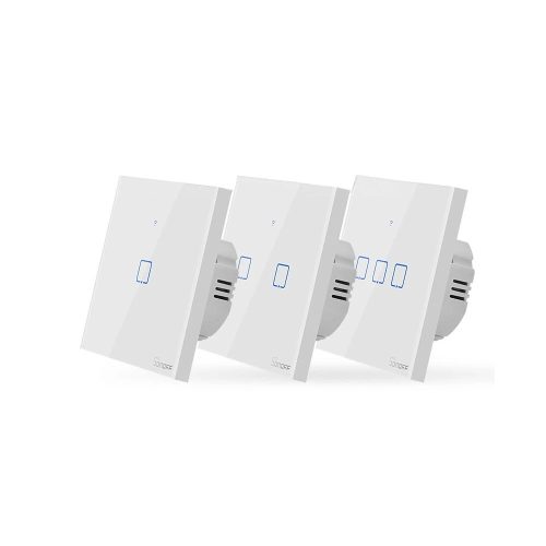 Sonoff® T0 - Wifis, okos fali villany érintőkapcsoló: 1, 2 vagy 3-as kapcsolóval - Amazon Echo, Google Home és IFTTT integrálhatóság