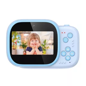   Searysky CM-01 - gyerek fényképező és azonnali nyomtató egyben: nagy kijelző, 1080P, filterek stb. - kék