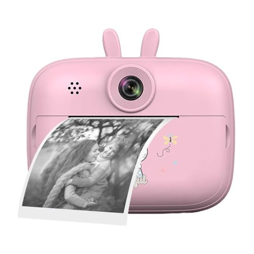 Searysky S1 - Gyermek fényképező és azonnal nyomtató egyben. 1080P felbontás, nagy kijelző - rózsaszín