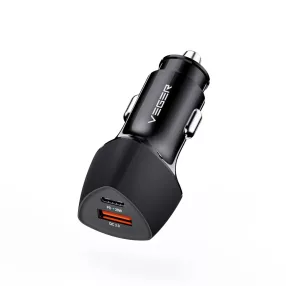   Veger CC50 dupla portos autós töltő - 38W / 7.6A töltési teljesítmény 1xPD20W QC18W