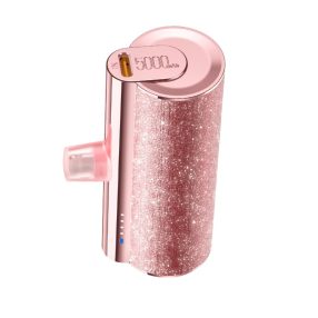   Veger Lipstick-L Power Bank Lightning csatlakozóval - 5000mAh kapacitás, minden Apple Lightning termékekhez, PD3.0 töltés - Rose gold