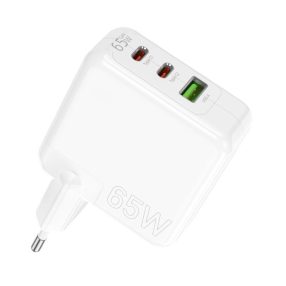  YOOUP NC67-G - 3 portos 65W GaN töltő - 65W teljesítményű, GaN hálózati USB gyorstöltő (2x USB-C + 1x USB-A)