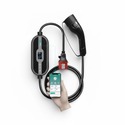 Zopoise ZA05 - 11kW | WiFi | Hordozható + fali elektromos autó töltő | 3 fázis | 3x16A | Type 2 | 5m kábel | beépített Fi relé | App irányítás