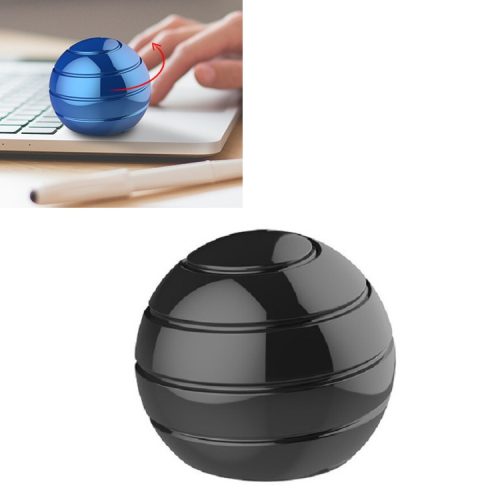 Asztali, forgó stresszoldó labda - fekete
