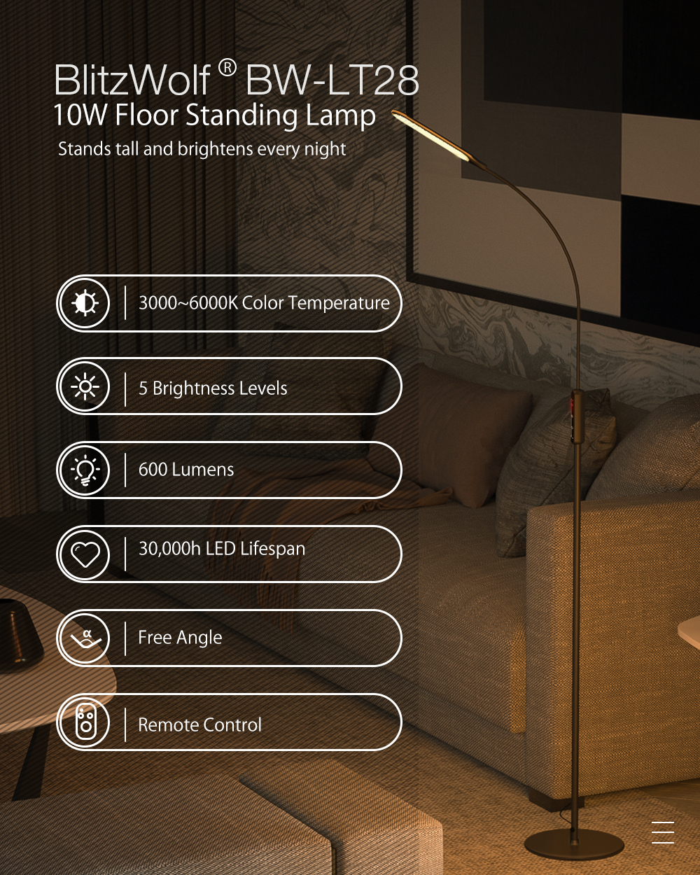 Blitzwolf BW-L28 stand lamp