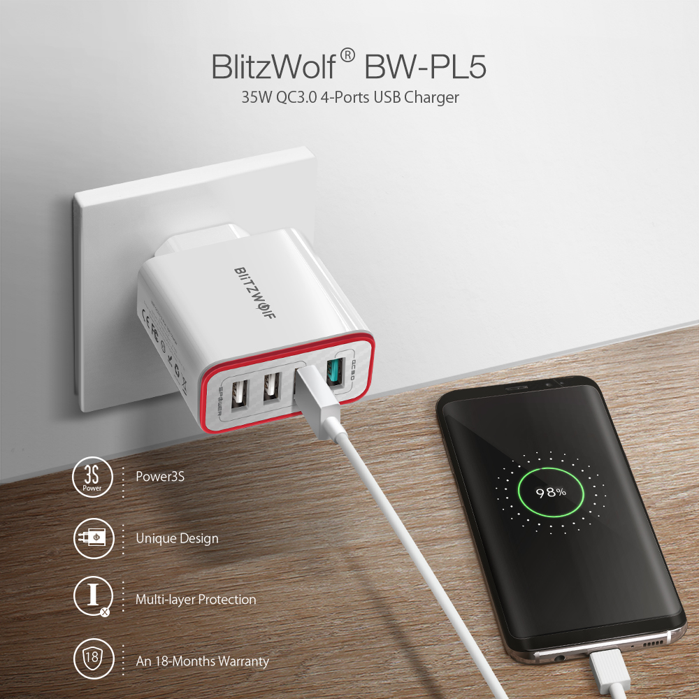 Blitzwolf BW-PL5 Quickcharge 3.0