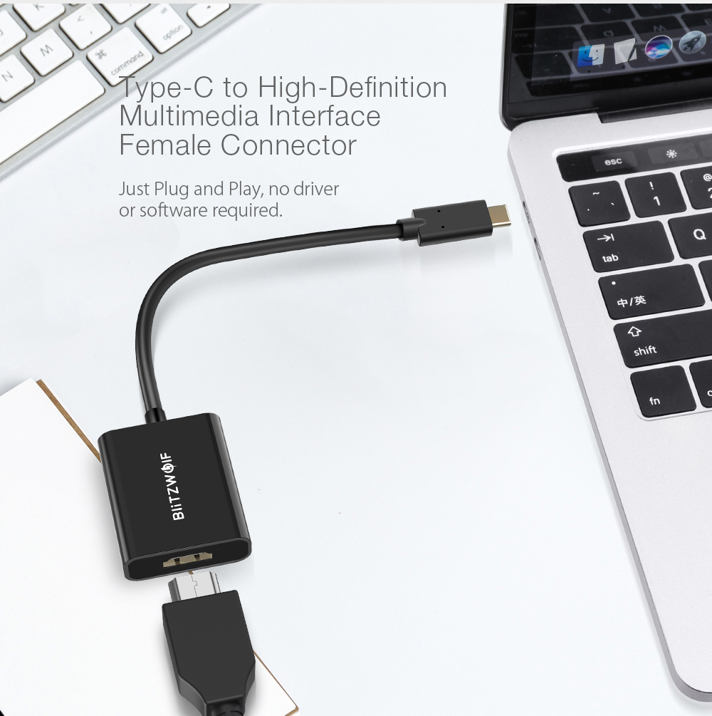 BlitzWolf® BW-TH4 - Type-C to HD Multimedia Interface